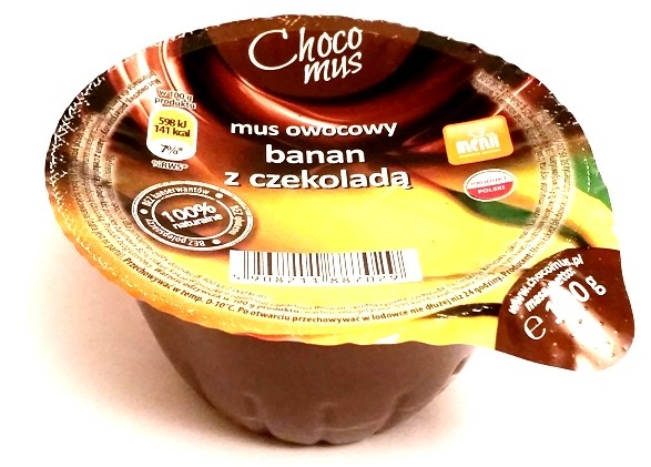 Menii, Choco mus wiśnia z czekoladą, śliwka z czekoladą, truskawka z czekoladą, banan z czekoladą (4)