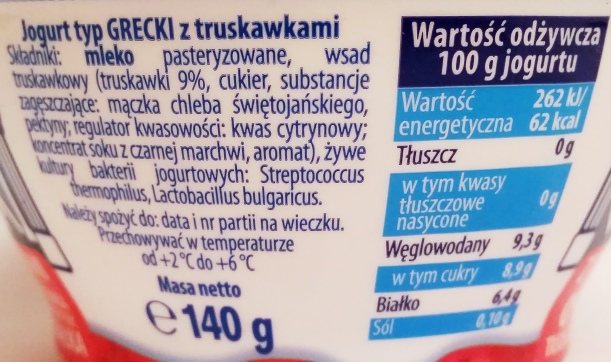 Bakoma, Jogurt typ grecki 0 tłuszczu z truskawkami (2)