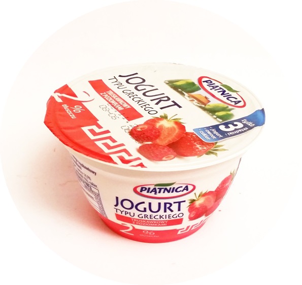 Piątnica, Jogurt typu greckiego 2 tł. truskawkowy z poziomkami (1)