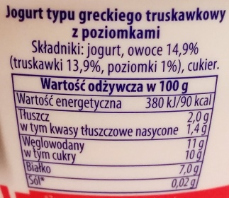 Piątnica, Jogurt typu greckiego 2 tł. truskawkowy z poziomkami (2)