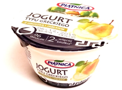 Piątnia, Jogurt typu greckiego 0 tłuszczu z gruszką i jabłkiem (1)