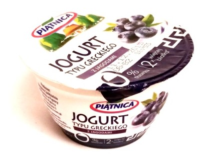Piątnia, Jogurt typu greckiego 0 tłuszczu z jagodami (1)