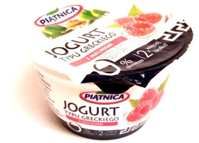 Piątnia, Jogurt typu greckiego 0 tłuszczu z malinami (1)