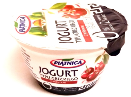 Piątnia, Jogurt typu greckiego 0 tłuszczu z wiśniami (1)