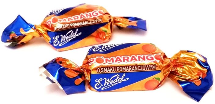 Wedel, czekoladowy cukierek z nadzieniem pomarańczowym Pomarango, Mieszanka Wedlowska, copyright Olga Kublik