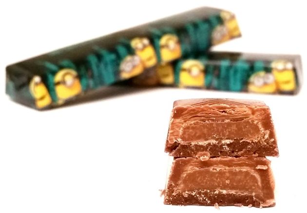 Bon Bon Buddies, Minions Milk Chocolate Bars with Chocolate Flavour Filling, batoniki z nadzieniem czekoladowym z Rossmanna, copyright Olga Kublik