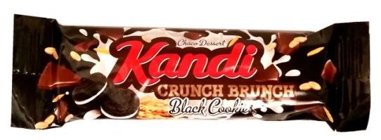 Kandit, Kandi Crunch Brunch Black Cookies, baton z kakaowymi ciasteczkami typu Oreo w mlecznej czekoladzie, copyright Olga Kublik