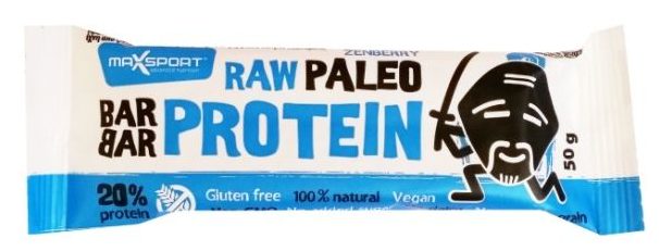 MaxSport, Raw Protein Paleo Zenberry, wegański raw bar, proteinowy baton bez glutenu, copyright Olga Kublik
