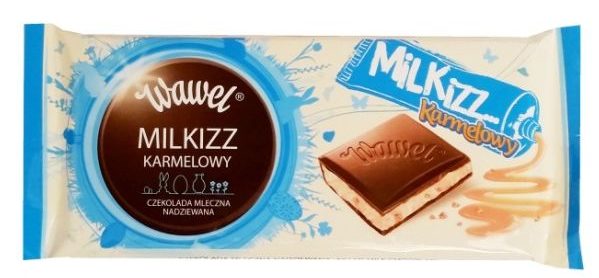 Wawel, Milkizz Karmelowy, mleczna czekolada z nadzieniem o smaku karmelowego mleka skondensowanego, copyright Olga Kublik