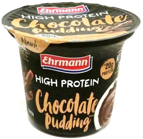 Ehrmann, High Protein Chocolate Pudding, białkowy deser typu light bez glutenu i laktozy o smaku czekoladowym, copyright Olga Kublik