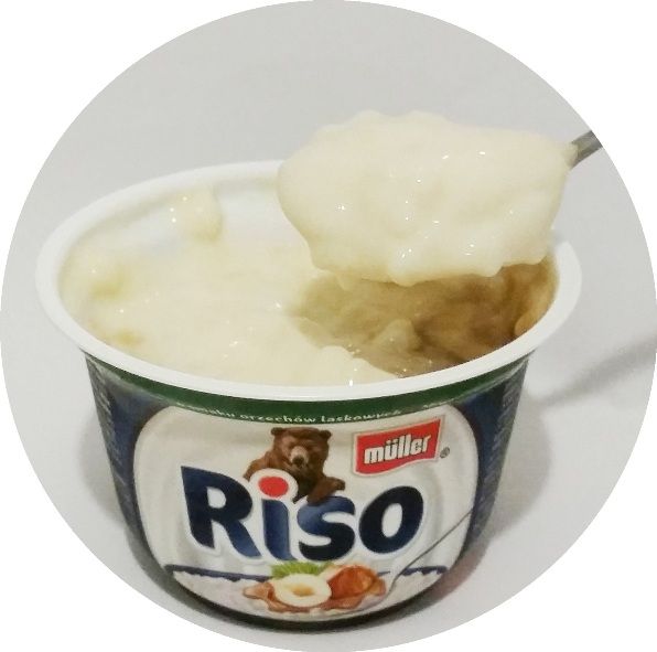 Muller, Riso ryż na mleku z sosem o smaku orzechów laskowych, copyright Olga Kublik