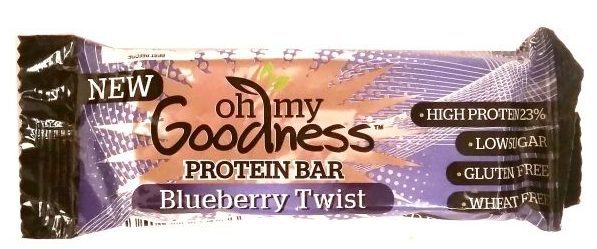 Oh My Goodness, Blueberry Twist, baton proteinowy zbożowy z jagodami, copyright Olga Kublik