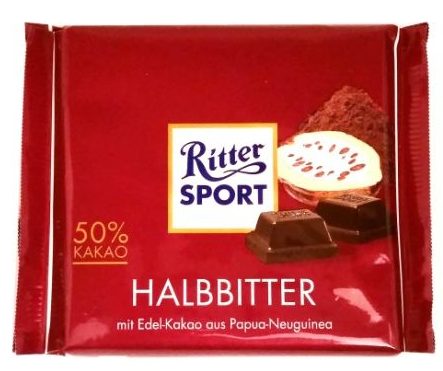 Ritter Sport, Halbbitter, czekolada deserowa 50% kakao, copyright Olga Kublik