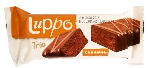 Solen, Luppo Trio Caramel, torcik z nadzieniem - kakaowy biszkopt z karmelem i polewą kakaową, copyright Olga Kublik