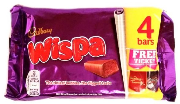 Cadbury, Wispa, baton z Wielkiej Brytanii, mleczna czekolada aero, copyright Olga Kublik