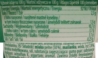Muller, Riso Light and Tasty Naturalny, niskokaloryczny deser na mleku, skład i wartości odżywcze, copyright Olga Kublik 