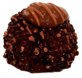 Ferrero, Rondnoir, pralinka w deserowej czekoladzie z kakaowym nadzieniem i kawałkiem deserowej czekolady wewnątrz, copyright Olga Kublik