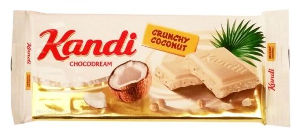 Kandit, Kandi Crunchy Coconut, biała czekolada z wiórkami kokosa i chrupkami, copyright Olga Kublik