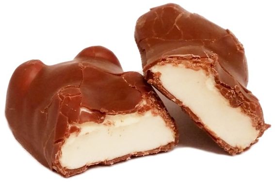Perfetti Van Melle, Cemoi Chocolatier Francais Petit Ourson, waniliowa pianka marshmallow w mlecznej czekoladzie w kształcie misia, słodycze dla dzieci, copyright Olga Kublik