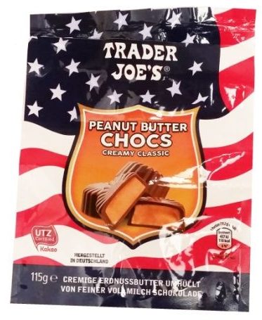 Trader Joe's, Peanut Butter Chocs Creamy Classic, czekoladki z masłem orzechowym w mlecznej czekoladzie, copyright Olga Kublik
