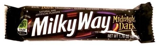 Mars, Milky Way Midnight Dark, amerykański baton z karmelem i waniliowym nugatem w ciemnej czekoladzie, copyright Olga Kublik