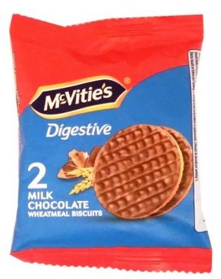 McVities, Digestive 2 Milk Chocolate Wheatmeal Biscuits, zbożowe herbatniki z mleczną czekoladą, ciastka z Wielkiej Brytanii, copyright Olga Kublik