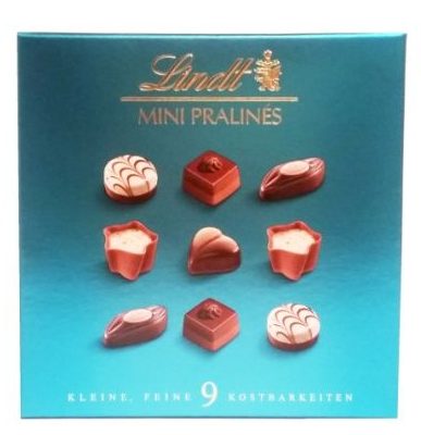 Lindt, Mini Pralines, bombonierka, zestaw małych czekoladek, 9 pralinek, copyright Olga Kublik