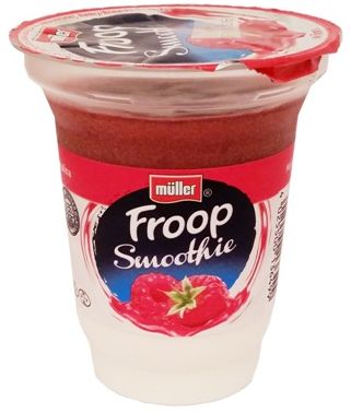 Muller, Froop Smoothie malina, gęsty jogurt naturalny z owocową pianką o smaku maliny, copyright Olga Kublik