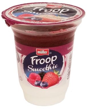 Muller, Froop Smoothie owoce leśne, gęsty jogurt naturalny z owocową pianką o smaku owoców leśnych, copyright Olga Kublik