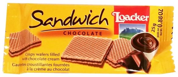 Loacker, Sandwich Chocolate, kruche wafelki z kremem o smaku czekolady, copyright Olga Kublik