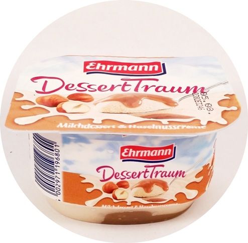 Ehrmann, DessertTraum Milchdessert Haselnusscreme, piankowy jogurt z sosem orzechowym, copyright Olga Kublik