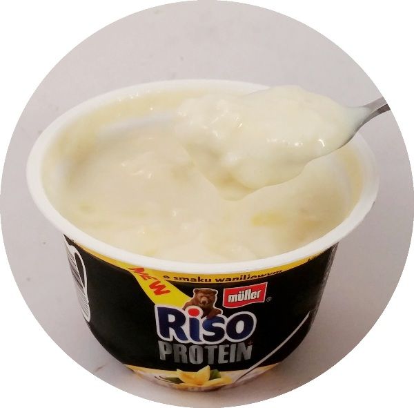 Muller, Riso Protein o smaku waniliowym, waniliowy ryż na mleku z białkiem, copyright Olga Kublik
