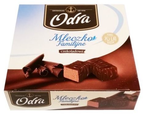 Odra, Mleczko Familijne czekoladowe, polskie ptasie mleczko, delikatne kakaowe pianki, copyright Olga Kublik