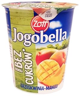 Zott, jogurt Jogobella Bez dodatku cukrów Brzoskwinia Mango, copyright Olga Kublik