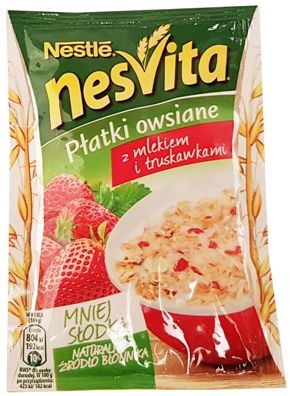 Nestle, NesVita Płatki owsiane z mlekiem i truskawkami, copyright Olga Kublik