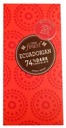 Tesco finest, Ecuadorian Dark Chocolate 74, gorzka czekolada z Tesco, copyright Olga Kublik