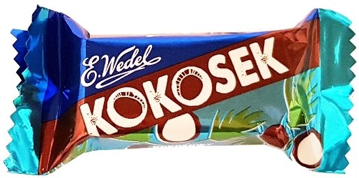 Wedel, Mieszanka Wedlowska cukierki w czekoladzie mlecznej Kokosek, copyright Olga Kublik