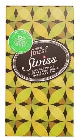 Tesco finest, Swiss Milk Chocolate with Crunchy Whole Hazelnuts, szwajcarska mleczna czekolada z orzechami z Tesco, copyright Olga Kublik