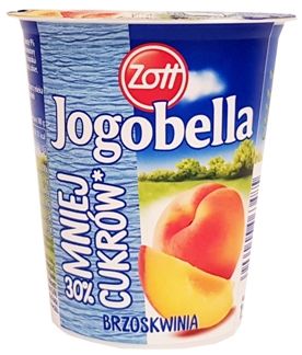Zott, Jogobella 30% procent mniej cukrów brzoskwinia, copyright Olga Kublik