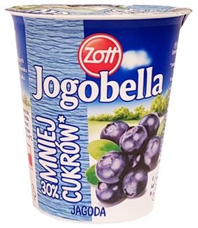Zott, Jogobella 30% procent mniej cukrów jagoda, copyright Olga Kublik