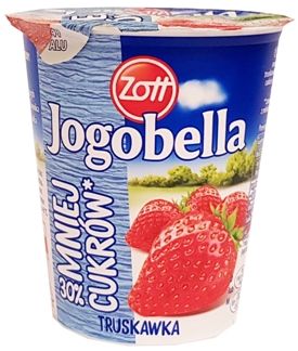 Zott, Jogobella 30% procent mniej cukrów truskawka, copyright Olga Kublik