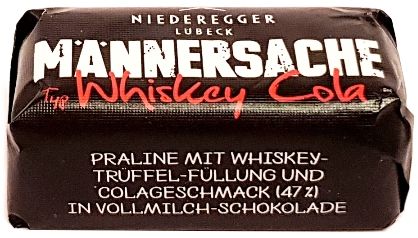 Niederegger, Mannersache Typ Whiskey Cola, czekoladki z alkoholem z Niemiec, copyright Olga Kublik