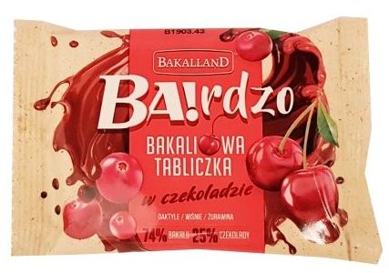 Bakalland, BArdzo bakaliowa tabliczka w czekoladzie daktyle, wiśnie, żurawina, copyright Olga Kublik
