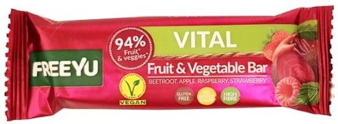 FreeYu, Vital Fruit and Vegetable Bar Beetroot, Apple, Raspberry, Strawberry, zdrowy baton wegański, copyright Olga Kublik