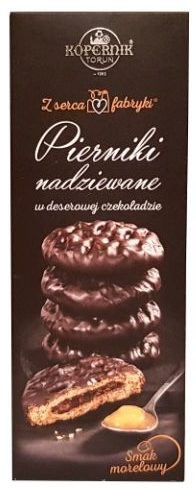 Kopernik, Pierniki nadziewane w deserowej czekoladzie Smak morelowy, ciastka korzenne z dżemem owocowym, copyright Olga Kublik
