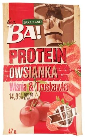Bakalland, BA Protein Owsianka Wiśnia i Truskawka, zdrowa owsianka owocowa, copyright Olga Kublik