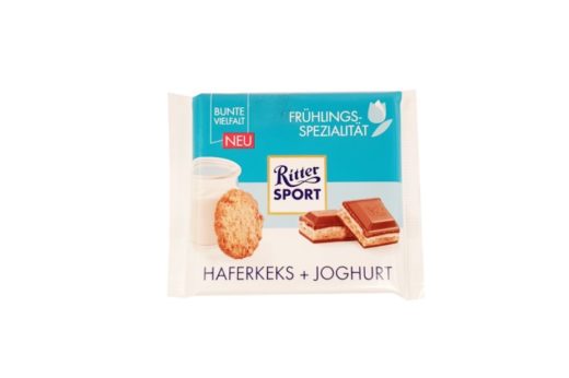 Ritter Sport, Haferkeks Joghurt, mleczna czekolada z ciastkiem owsianym i kremem jogurtowym, copyright Olga Kublik