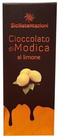 SiciliaTentazioni, Cioccolato di Modica al limone, ciemna czekolada deserowa 50% o smaku cytrynowym, copyright Olga Kublik
