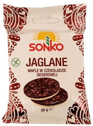 Sonko, Jaglane wafle w czekoladzie deserowej, copyright Olga Kublik