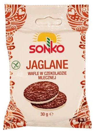 Sonko, Jaglane wafle w czekoladzie mlecznej, copyright Olga Kublik